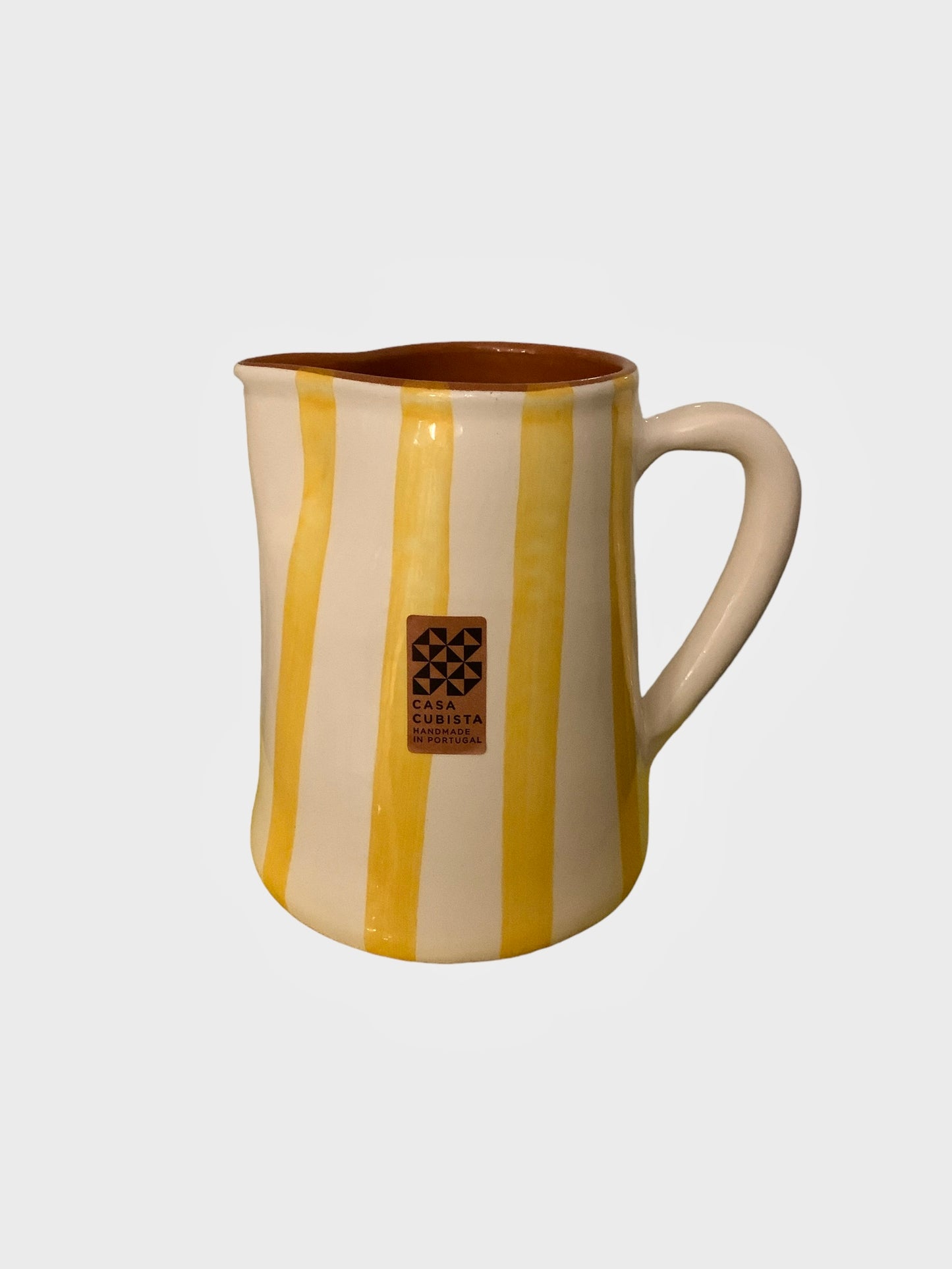 Medium Bold Stripe Jug - Yellow