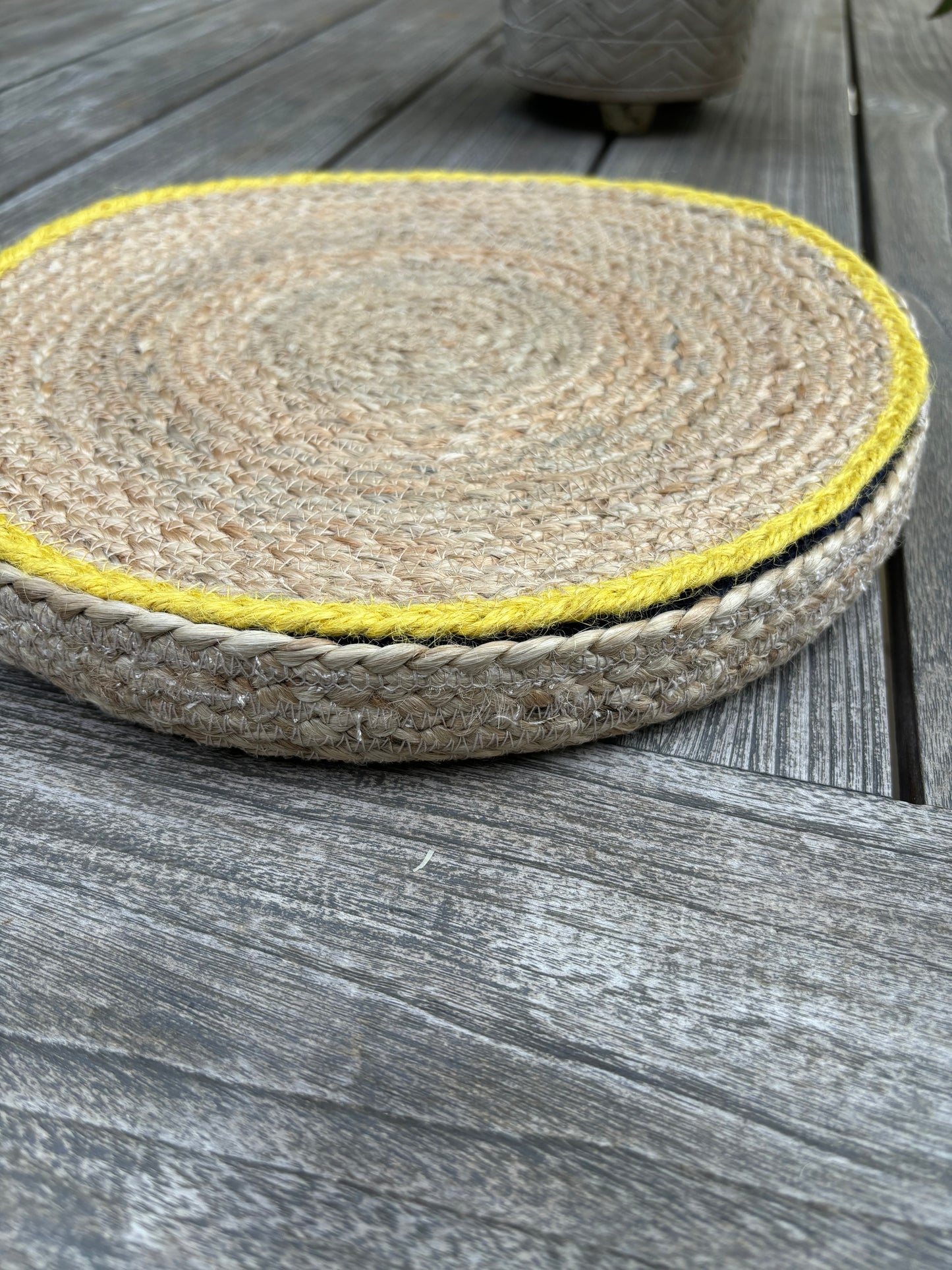 Jute Placemats, Yellow- Set of 6