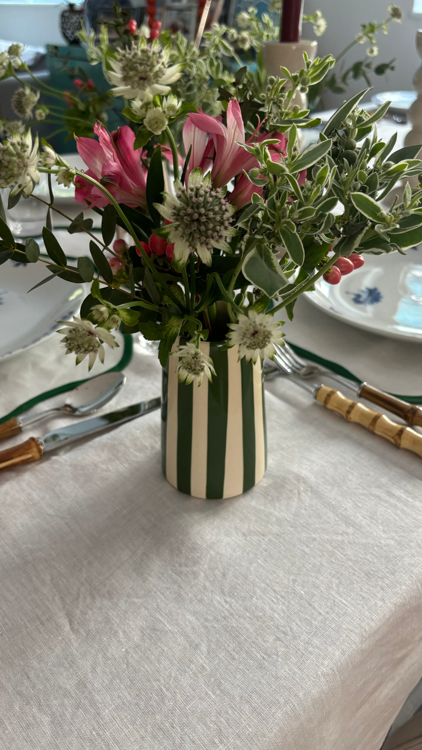 Candy Striped Creamer Jug