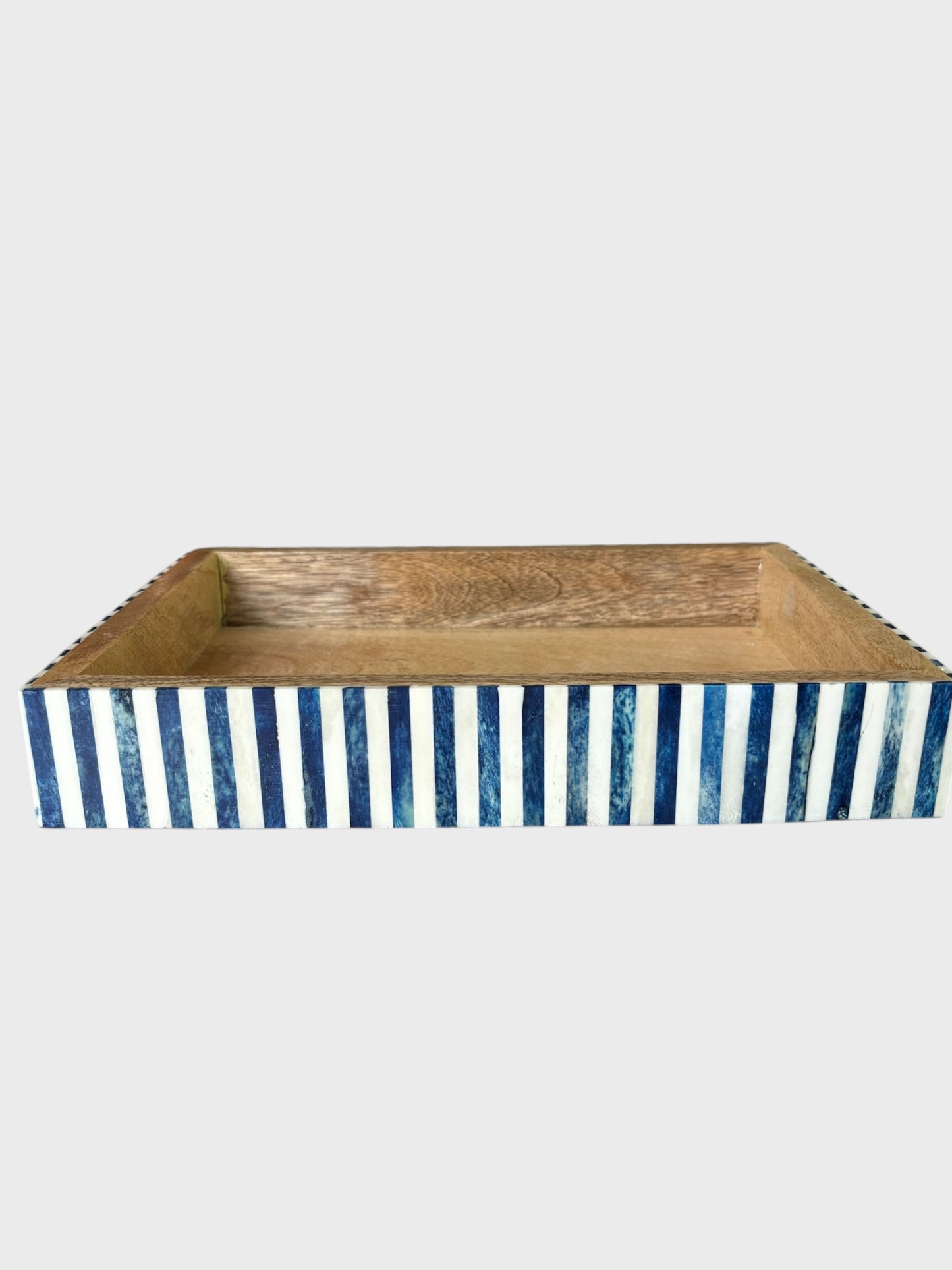 Medium Bone Inlay Tray - Blue