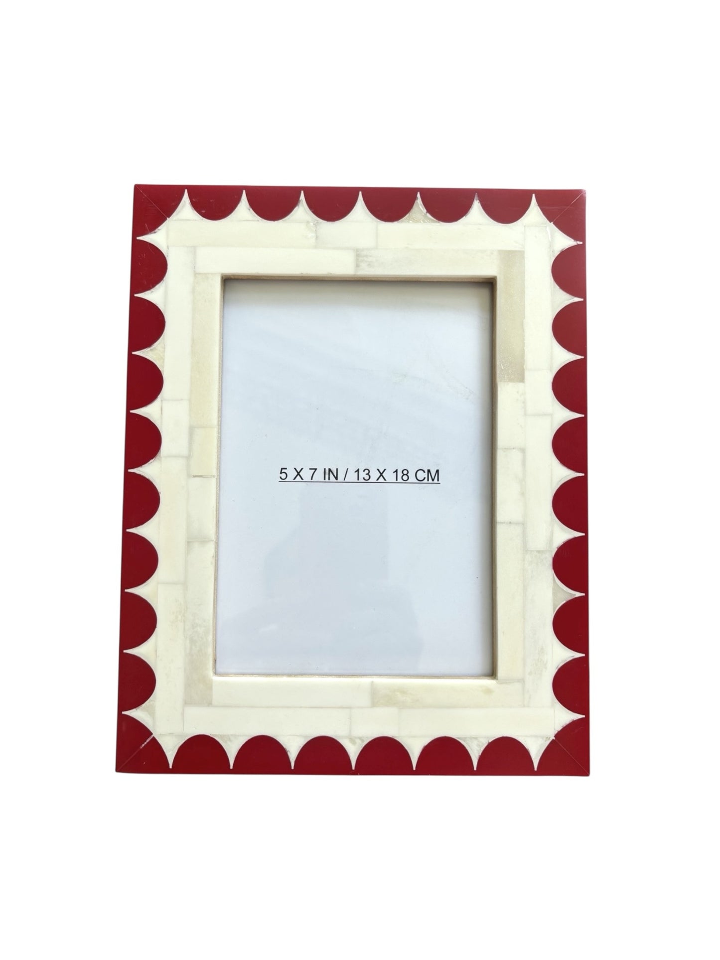 Bone Inlay Photo Frame - Red