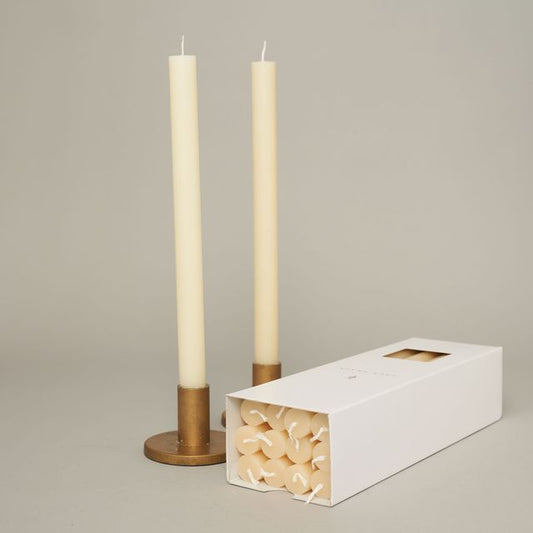Coloured Dining Candle - Ivory (Single)