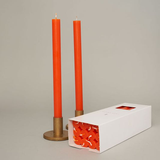 Coloured Dining Candle - Tangerine (Single)
