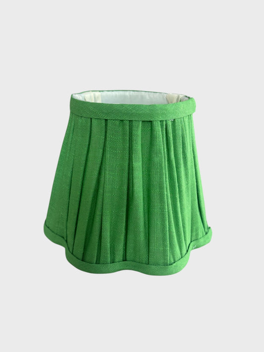 Leaf Green Scalloped Lampshade