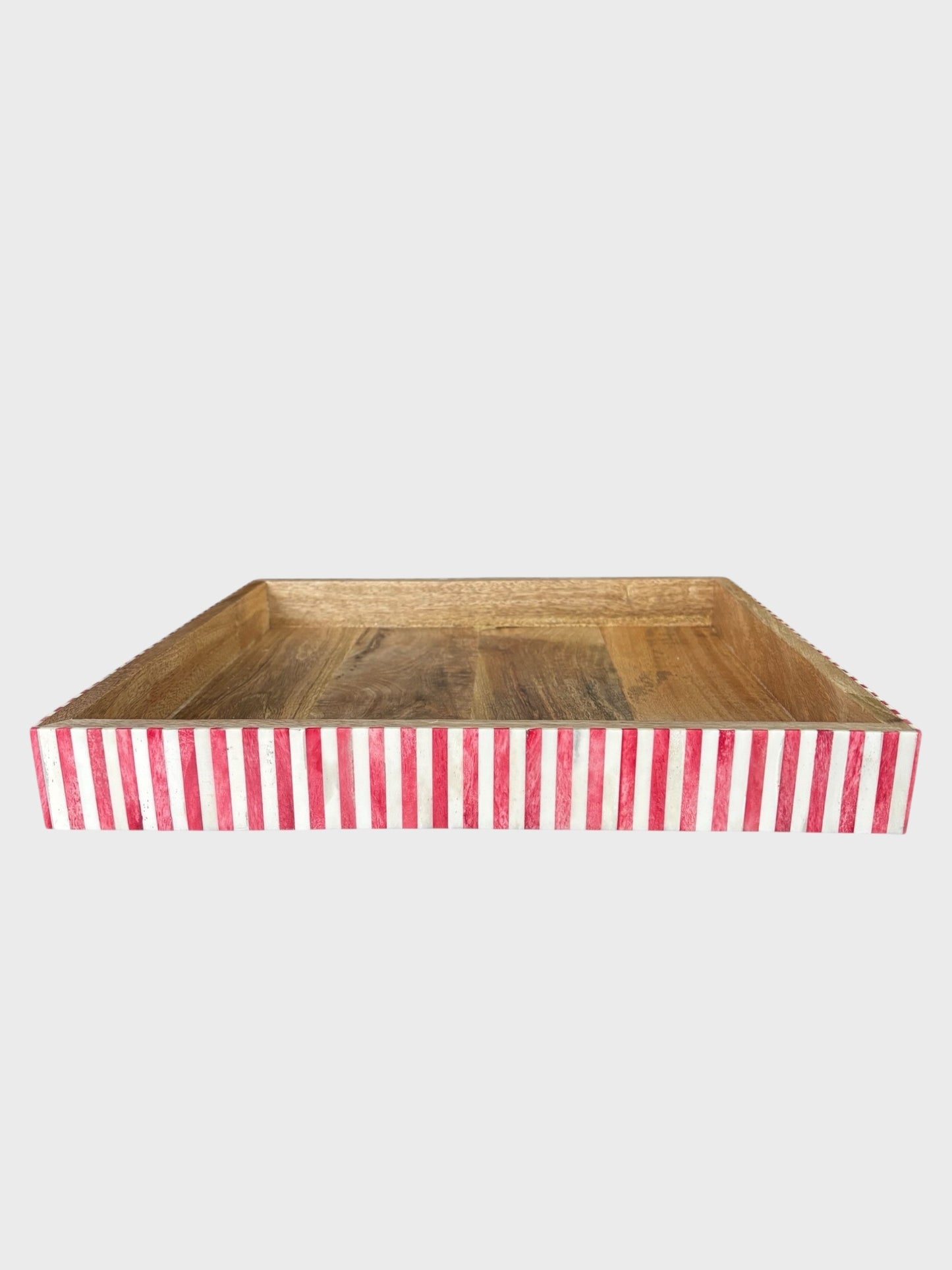 Large Bone Inlay Tray - Red