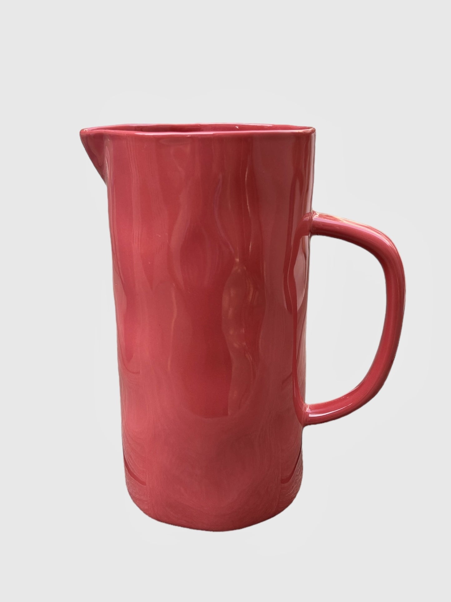 A large coral jug