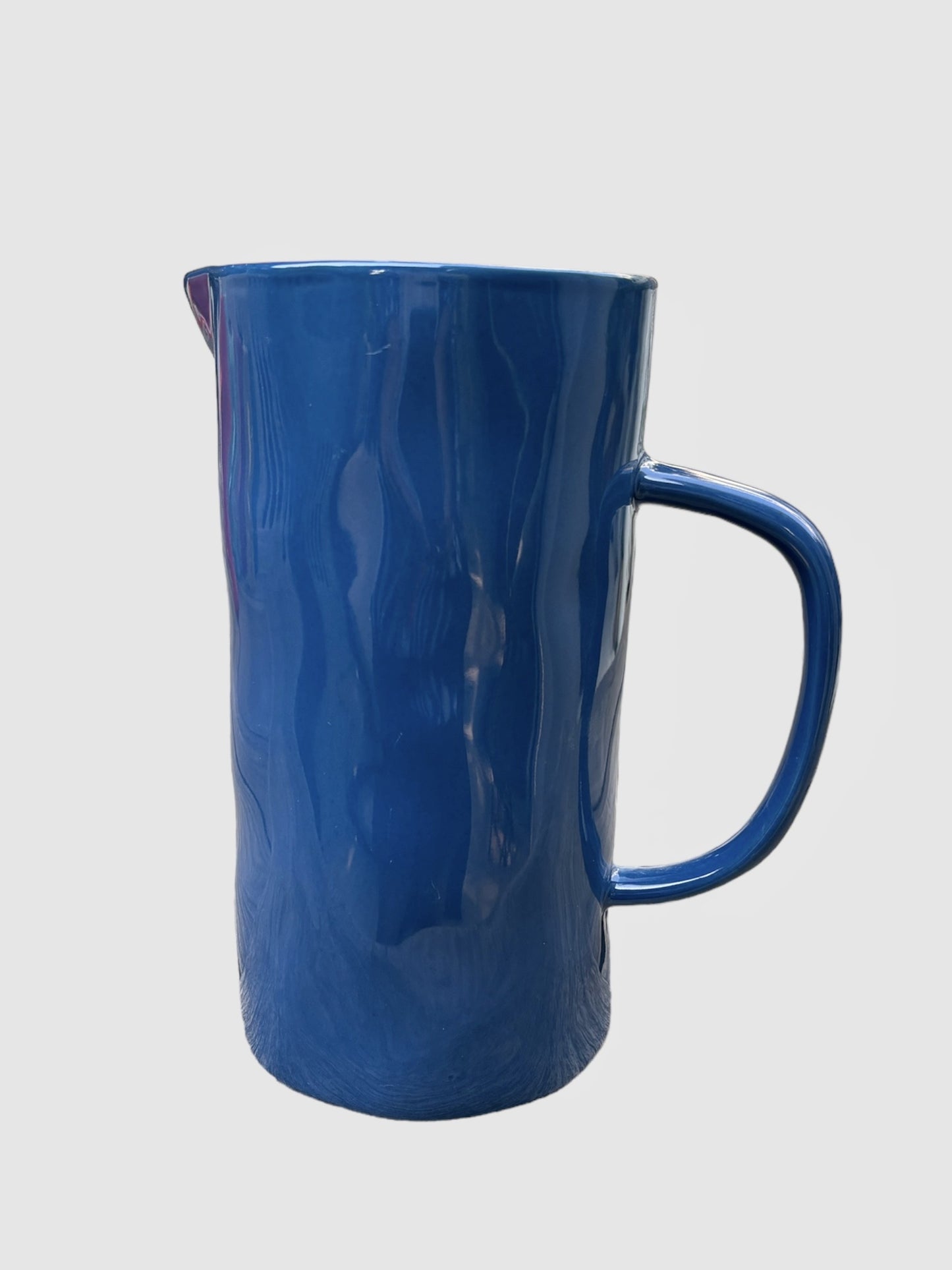 Large Hand-Painted Jug - Deep Blue