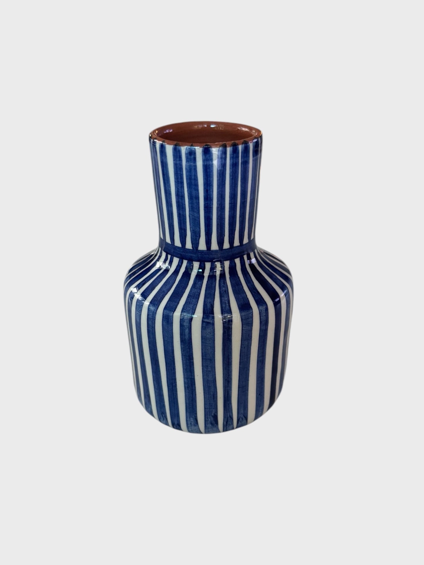 mini striped blue and whtie vase from Casa Cubista