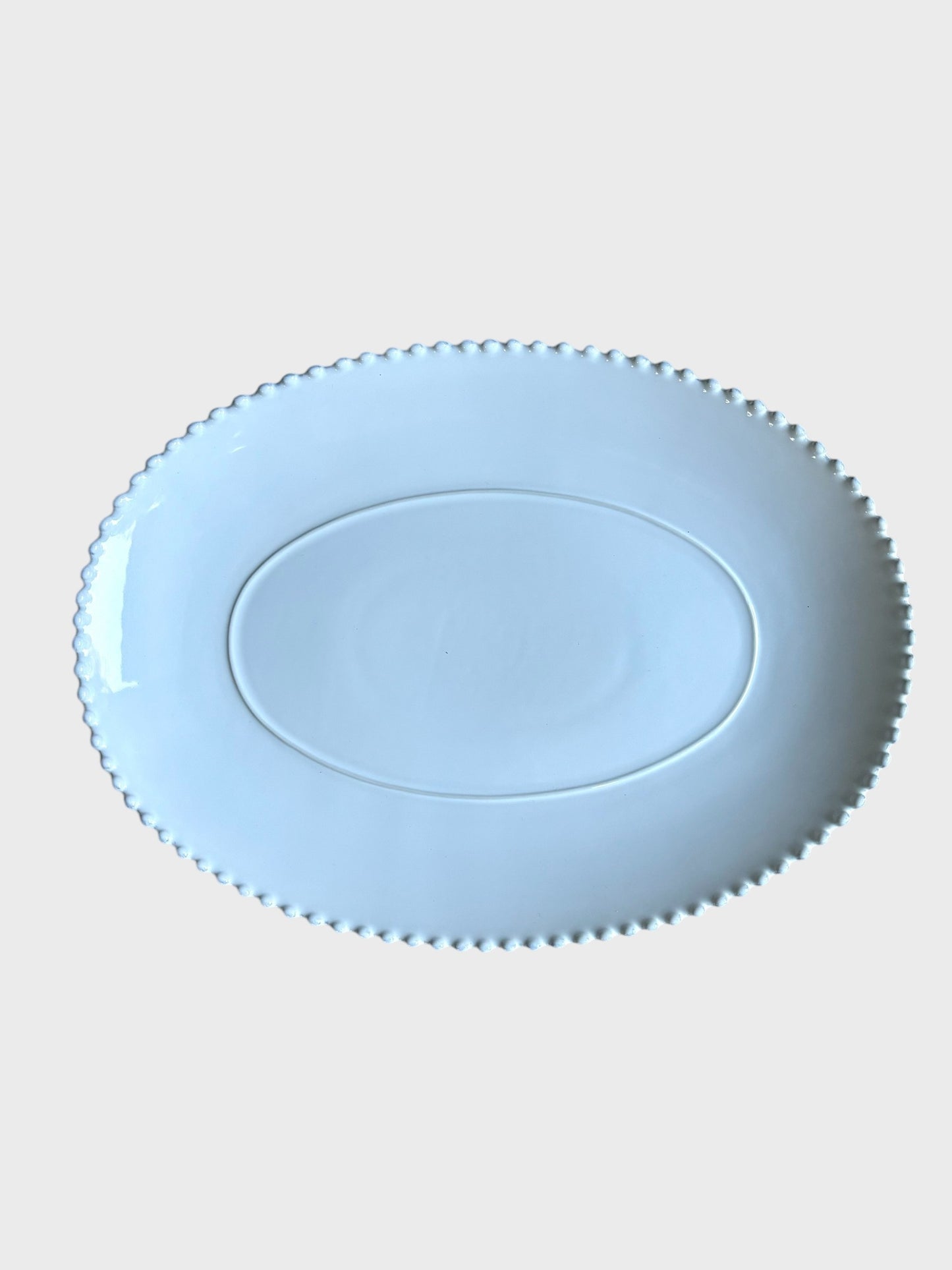Pearl White Large Oval Platter