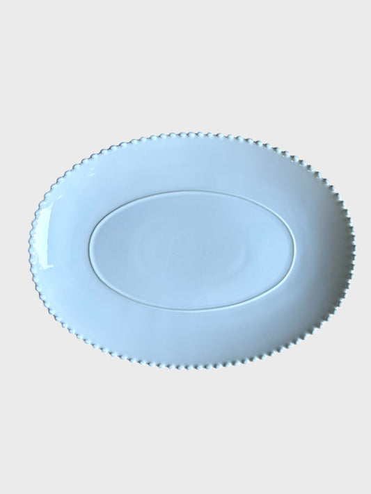 Pearl White Large Oval Platter
