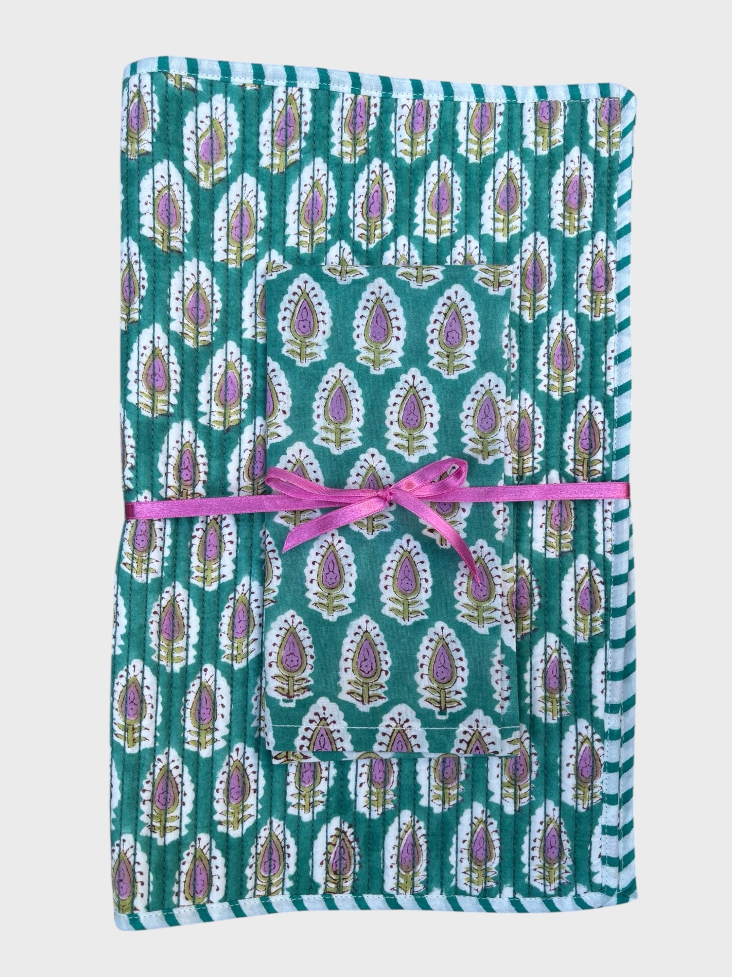 Calypso Block Printed Placemat With Napkin