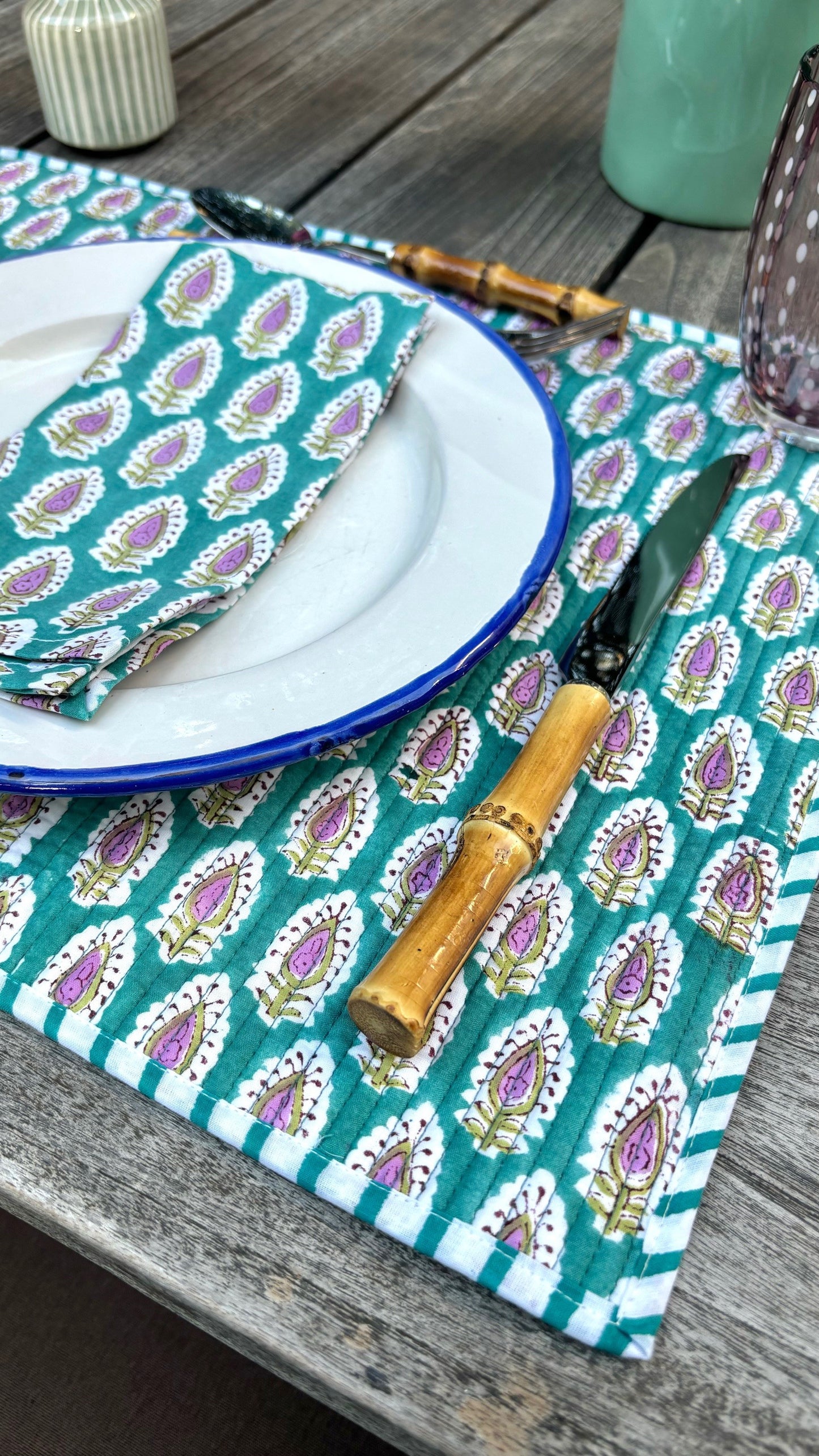 Calypso Block Printed Placemats - Single