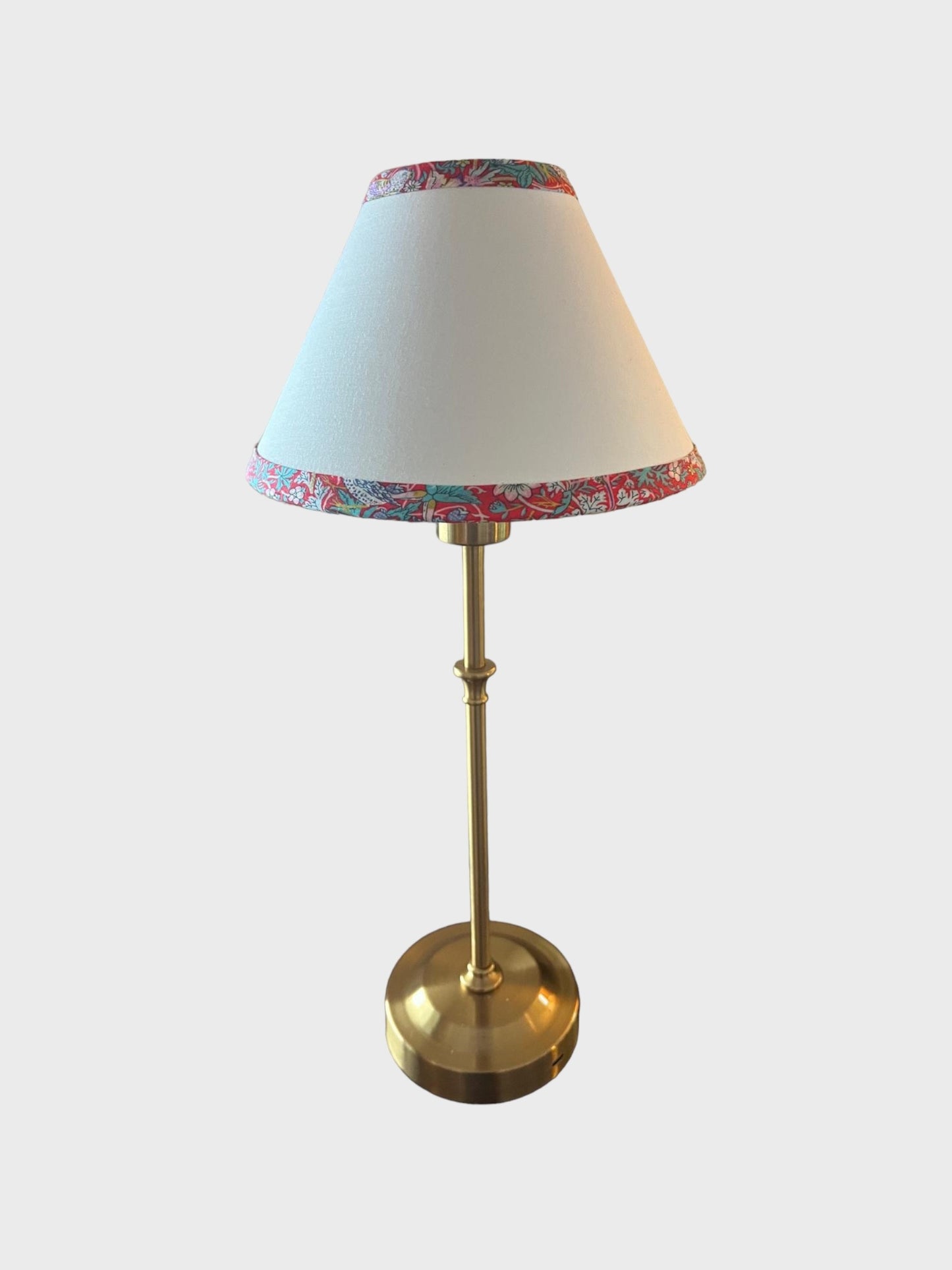Handmade Lampshade - White with Liberty Trim