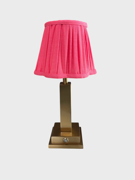 Rechargeable Table Lamp with Scallop Watermelon Shade