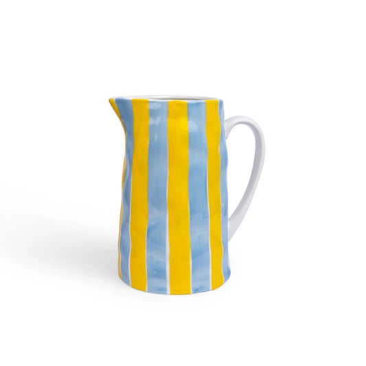 Large Jug - Blue & Yellow Stripe