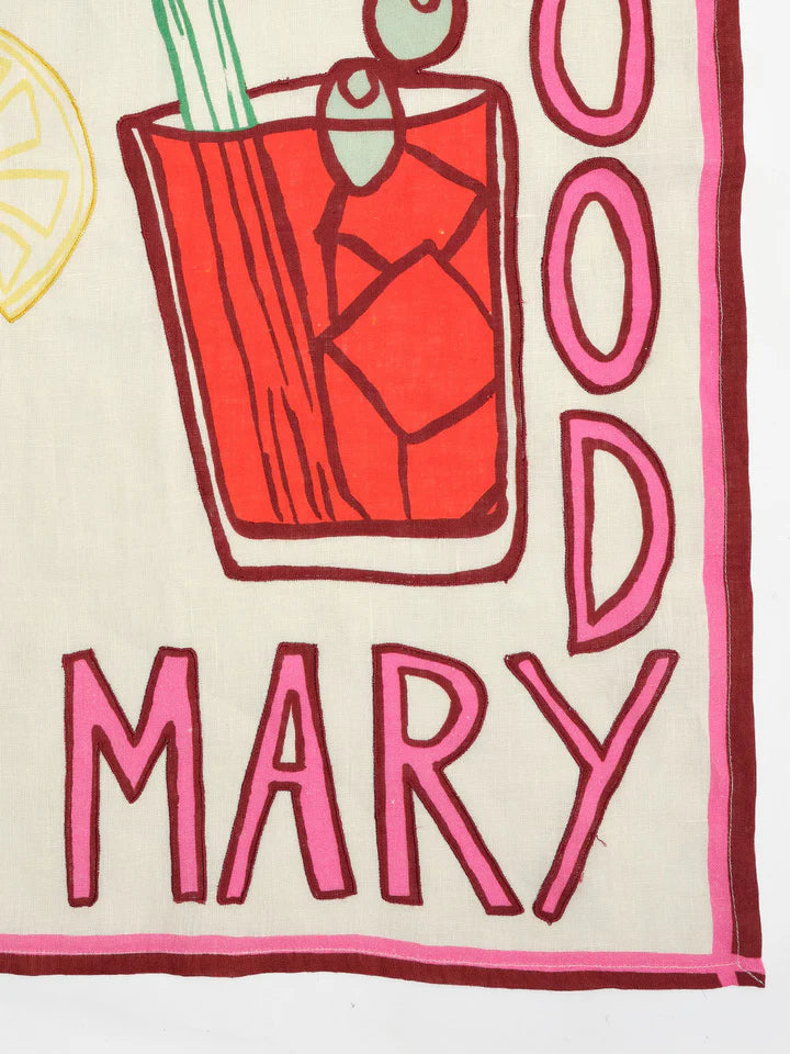 Bloody Mary Tea Towel - 100% Linen