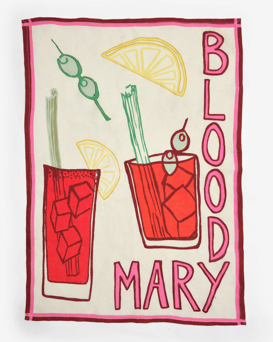 Bloody Mary Tea Towel - 100% Linen