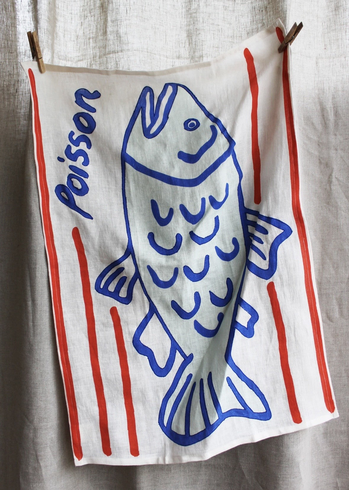 Poisson Tea Towel - 100% Linen