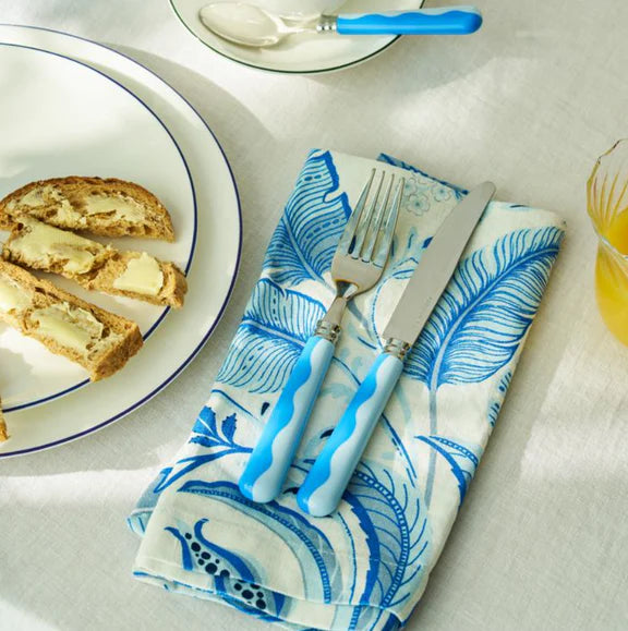 Wave Cutlery - Periwinkle & Pale Blue (16-Piece Set)