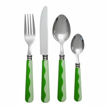 Wave Cutlery - Leaf & Apple Green (16-Piece Set)