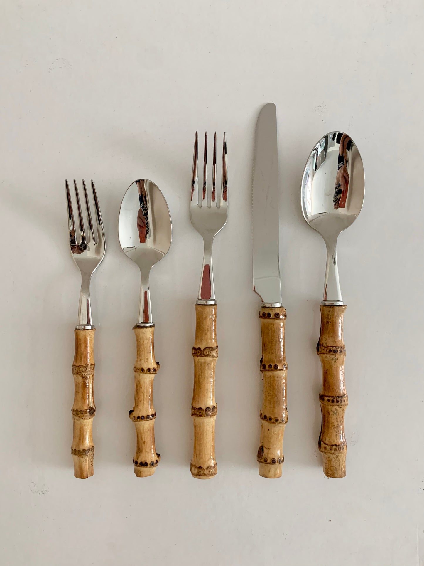 PRE ORDER - Bamboo Handle Cutlery - 20 Piece Set