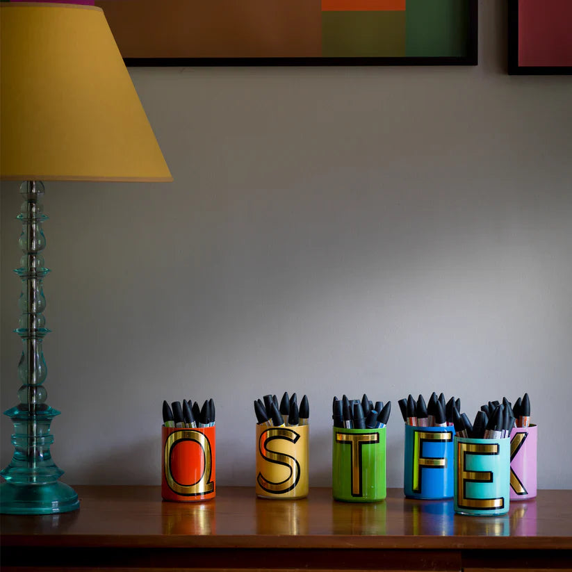 Alphabet Brush Pots