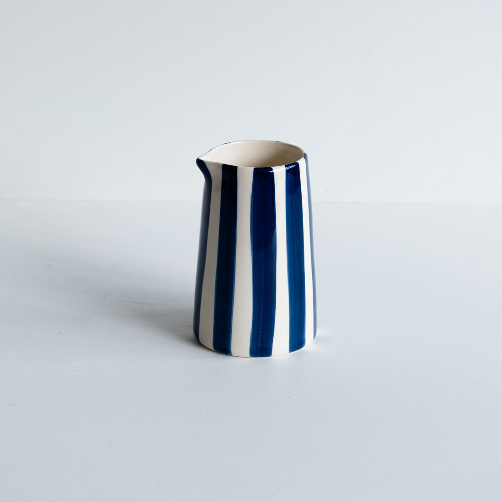 Candy Striped Creamer Jug - Blue