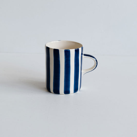 Demi Mug, Candy Striped - Blue