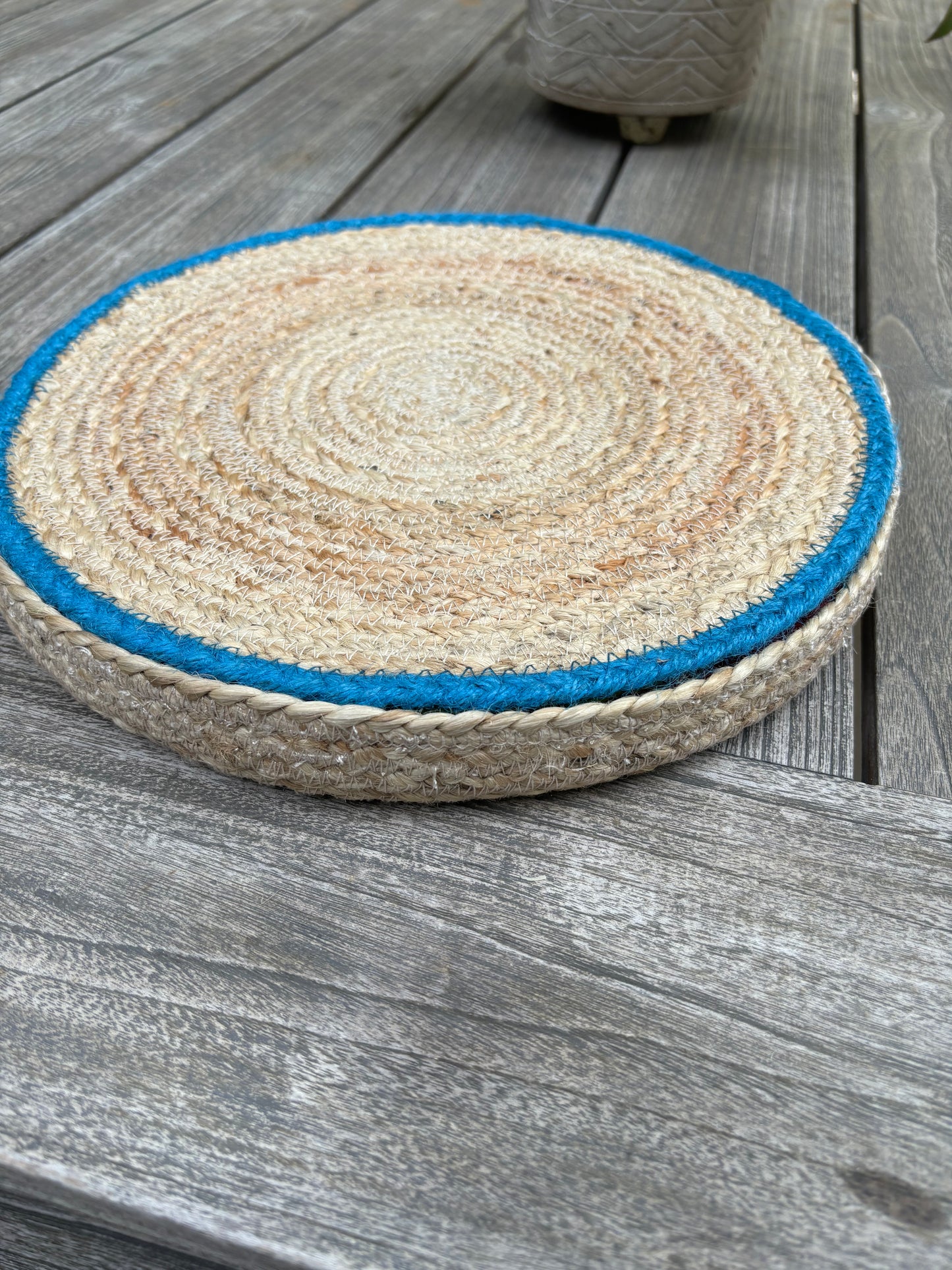 Jute Placemats, Turquoise - Set of 6