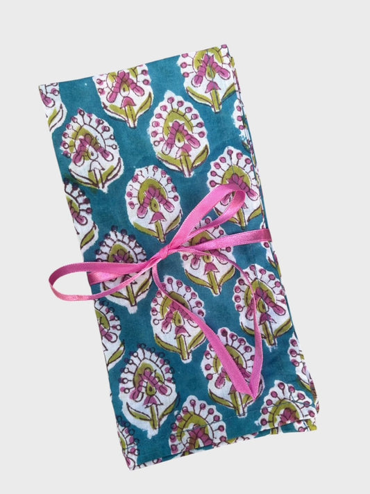 Azalea Block Printed Napkins  - Set of 4