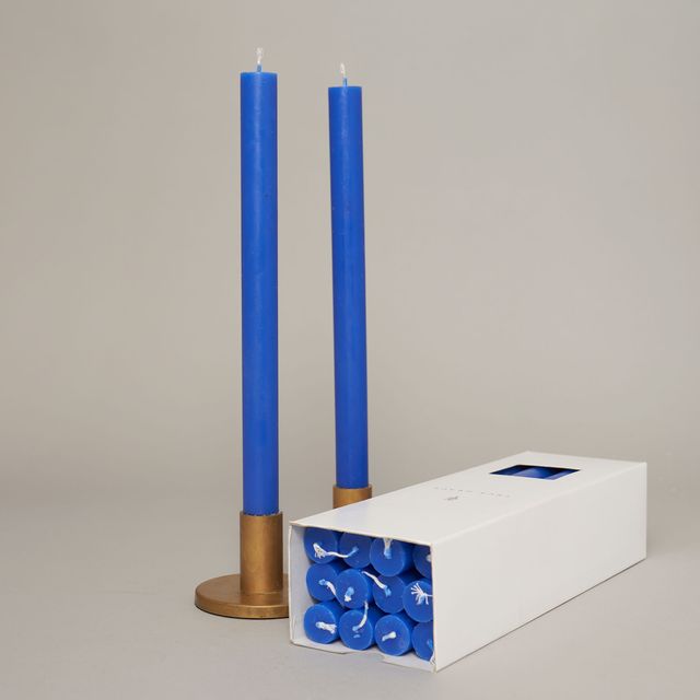 Coloured Dining Candle - Cobalt Blue (Single)