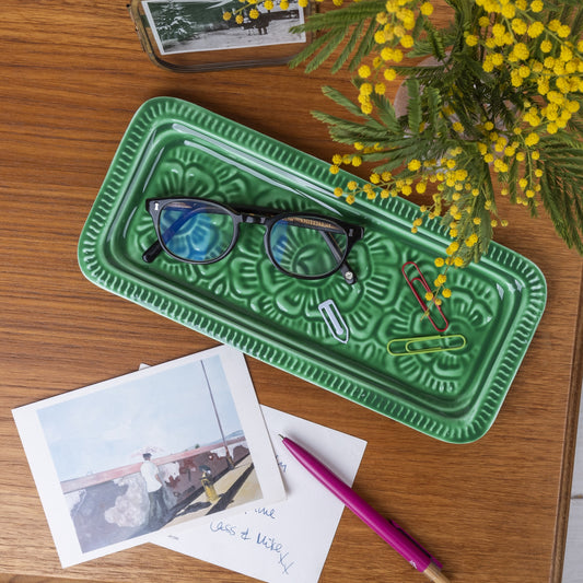 Enamel Trinket Tray - Dark Green