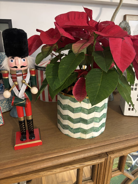 Bone-Inlay Planter - Green