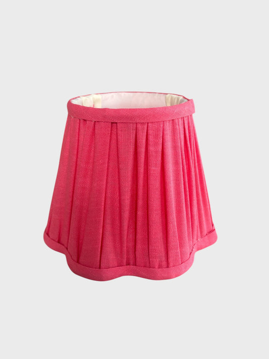 Watermelon Pink Scalloped Lampshade