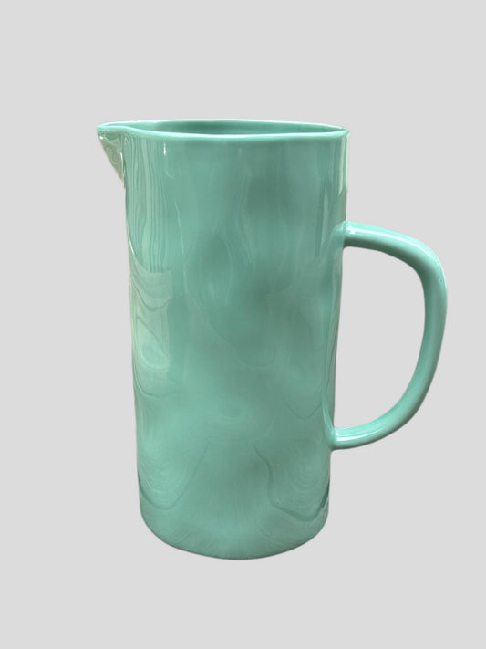 large hand-painted mint jug
