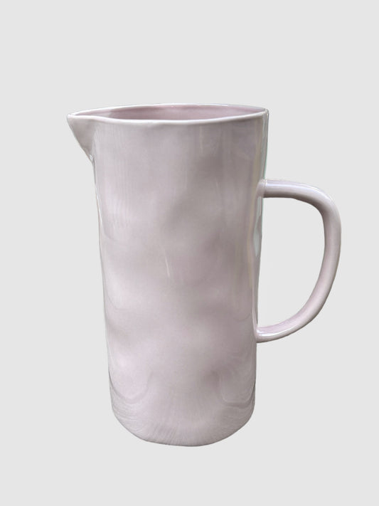 A large pale pink jug