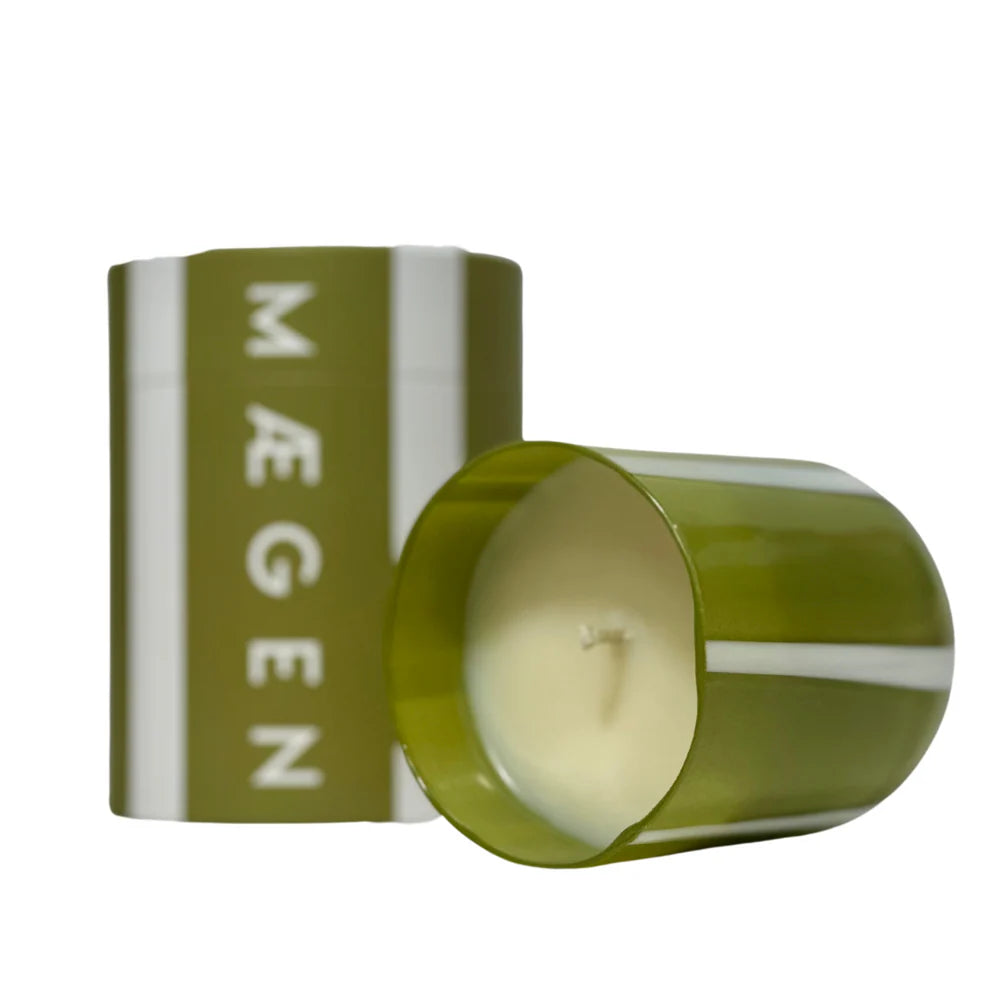 Striped Candle - Fresh Olive and Lime