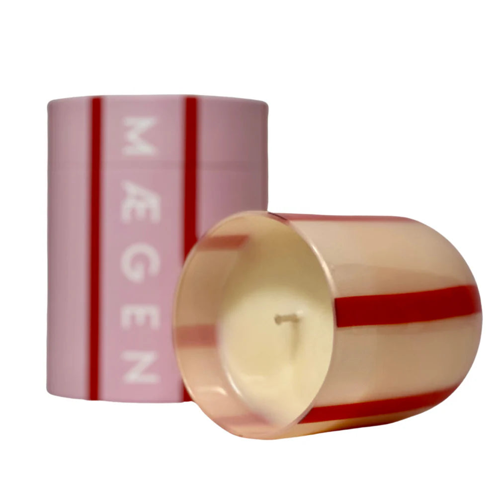 Striped Candle - Orange Blossom and Basil