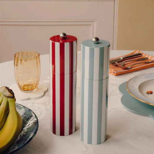 Striped Salt or Pepper Grinder - Chambray