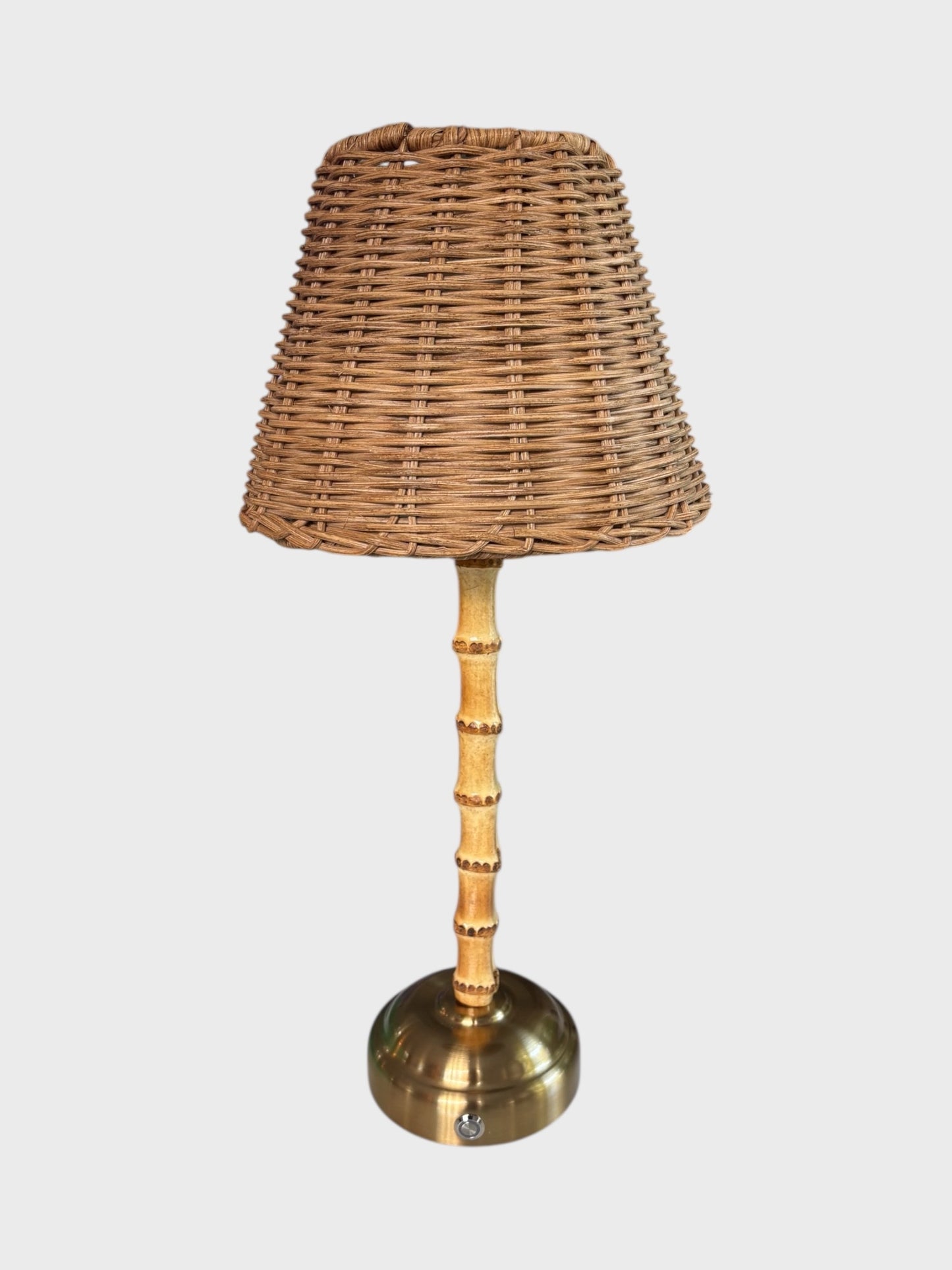 Rechargeable Bamboo & Rattan Table Lamp