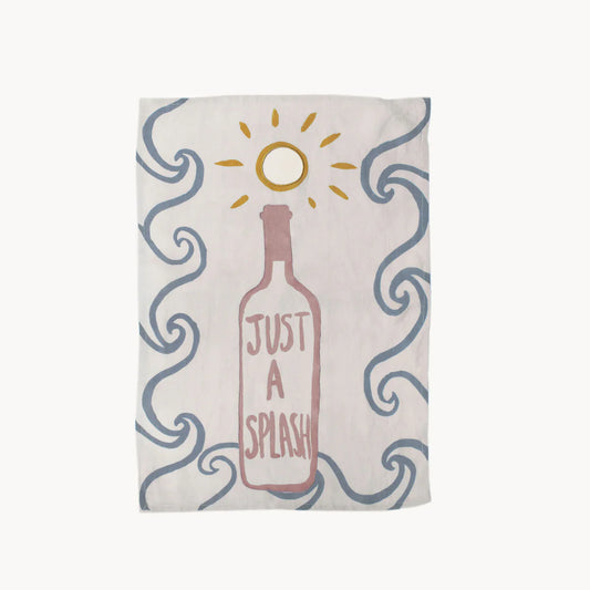 Just A Splash Tea Towel - 100% Linen